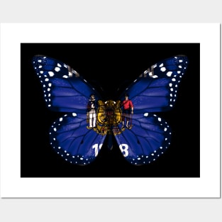 Wisconsin Flag Butterfly - Gift for Wisconsinite From Wisconsin WI Posters and Art